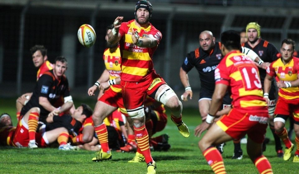 Alasdair STOKOSCH of USAP during the French Pro D2 match between Perpignan USAP and Narbonne on 25th March, 2016