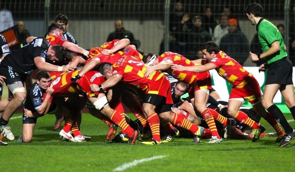 Illustration Melee - 29.01.2016 - Perpignan / Bourgoin - 17e journee de Pro D2