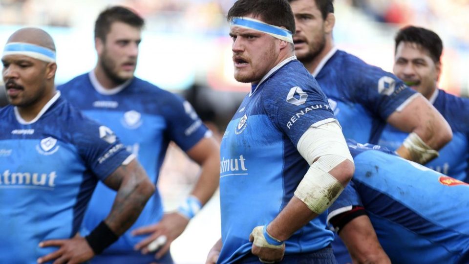 Antoine Tichit during the Top 14 match between Castres and Toulon on November 19th 2016 in Castres