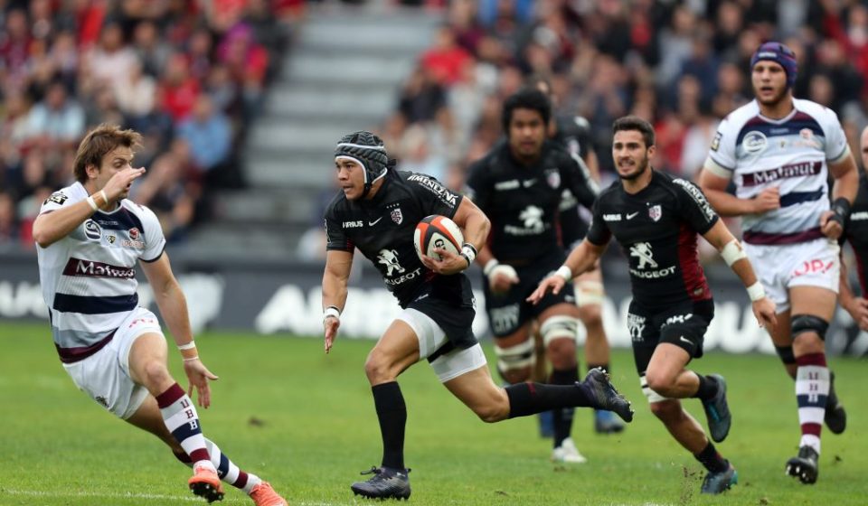 Cheslin Kolbe of Toulouse during the French Top 14 match between Toulouse and Bordeaux Begles at Stade Ernest Wallon on November 4, 2017 in Toulouse, France. (Photo by Manuel Blondeau/Icon Sport)