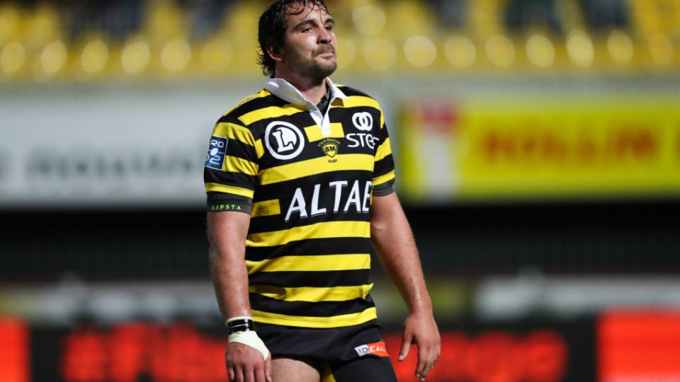 Dan Malafosse of Mont de Marsan during the French Pro D2 match between Mont de Marsan and Perpignan on April 5, 2018 in Mont-de-Marsan, France. (Photo by Manuel Blondeau/Icon Sport)