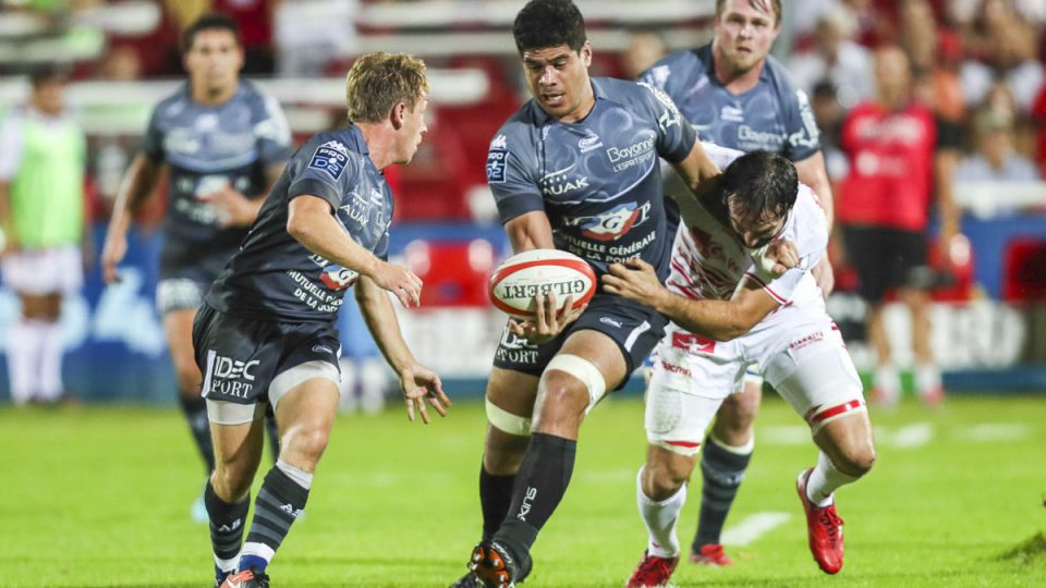 Filimo Taofifenua of Bayonne during the Pro D2 match between Biarritz and Bayonne on September 27, 2018 in Biarritz, France. (Photo by Manuel Blondeau/Icon Sport)