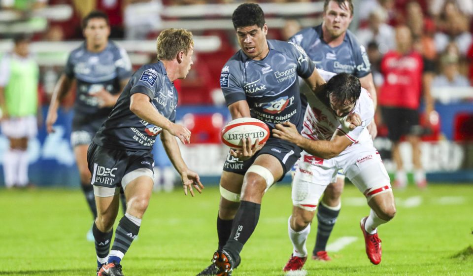 Filimo Taofifenua of Bayonne during the Pro D2 match between Biarritz and Bayonne on September 27, 2018 in Biarritz, France. (Photo by Manuel Blondeau/Icon Sport)
