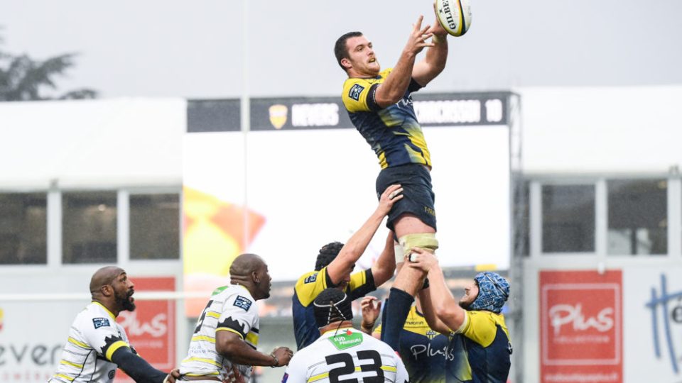 Thomas Ceyte of Nevers during the Pro D2 match between USON Nevers v Carcassonne on December 2, 2018 in Nevers, France. (Photo by Anthony Dibon/Icon Sport)