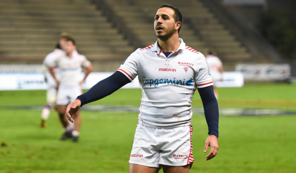 Kylan Hamdaoui of Biarritz during the french Pro D2 match between Beziers and Biarritz on January 11, 2018 in Beziers, France. (Photo by Alexandre Dimou/Icon Sport)