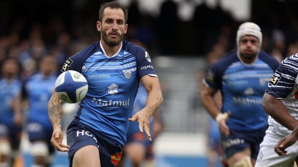 Julen Dumora   during the Top 14 match between Castres Olympique and SU Agen on October 29, 2017 in France.