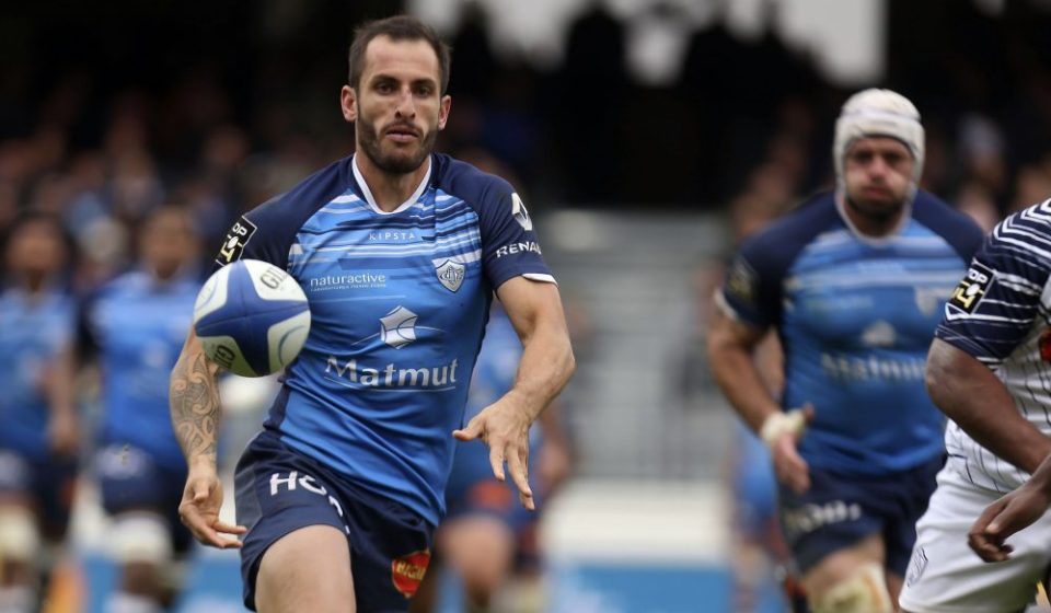 Julen Dumora   during the Top 14 match between Castres Olympique and SU Agen on October 29, 2017 in France.