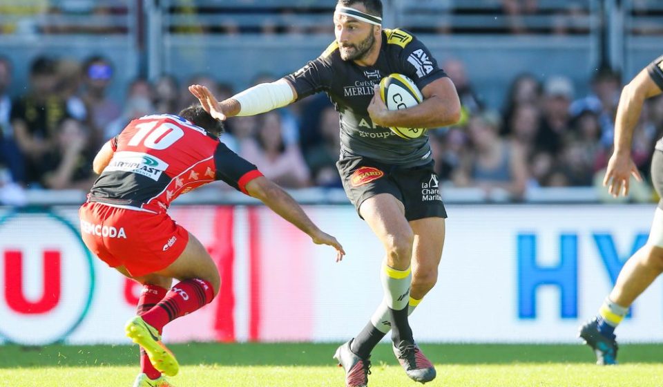 Jeremy Sinzelle of La Rochelle during the Top 14 match between Stade Rochelais and Oyonnax Rugby at  La Rochelle on September 23, 2017 in , France. (Photo by Vincent Michel/Icon Sport)
