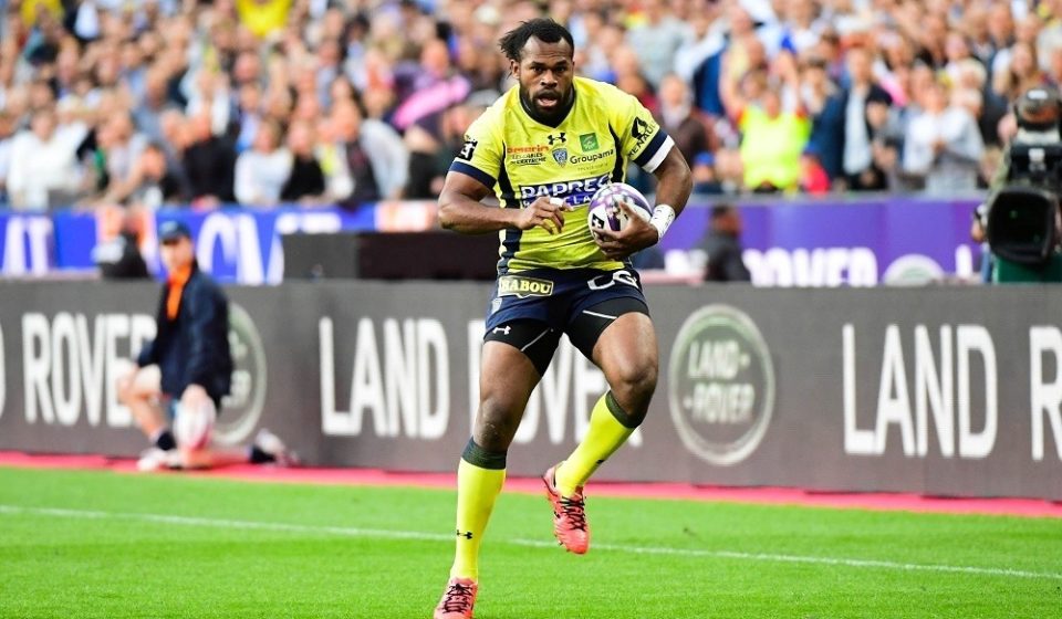 Alivereti Raka of Clermont runs in a try during the Top 14 Final between RC Toulon and Clermont Auvergne  at Stade de France on June 4, 2017 in Paris, France. (Photo by Dave Winter/Icon Sport)