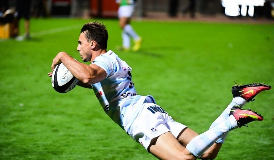 Juan Imhoff of Racing 92 runs in a late try during the French Top 14 match between Racing 92 and Stade Toulousain on September 4, 2016 in Paris, France. (Photo by Dave Winter/Icon Sport)