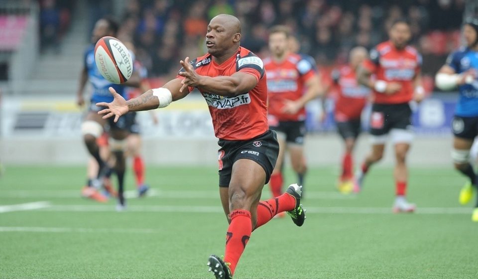 Silvere TIAN of Oyonnax during the French Top 14 rugby union match between Oyonnax v Montpellier at Stade Charles Mathon on March 13, 2016 in Oyonnax, France.