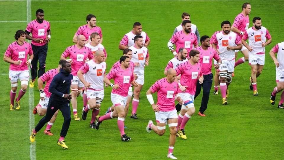 Team of Stade Francais during the French Top 14 rugby union match between Clermont v Paris at Stade Marcel Michelin on May 22, 2016 in Clermont-Ferrand, France. (Photo by Jean Paul Thomas/Icon Sport)