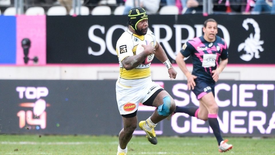 Levani Botia of La Rochelle during the French Top 14 rugby union match between Stade Francais Paris v La Rochelle at Stade Jean-Bouin on March 19, 2016 in Paris, France.