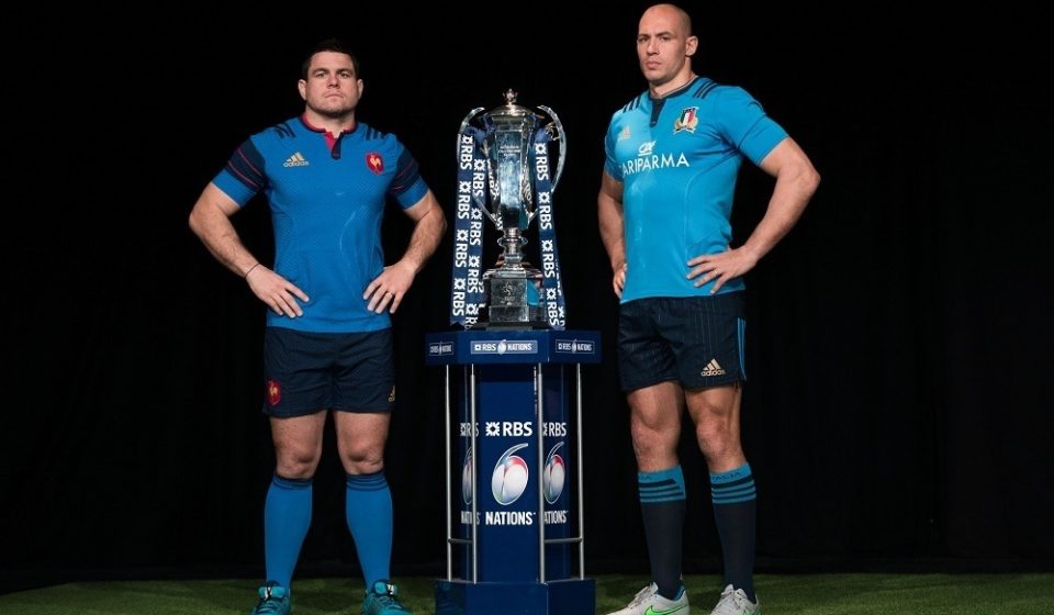 Guilhem Guirado / Sergio Parisse - 27.01.2016 - Presentation Tournoi des Six Nations