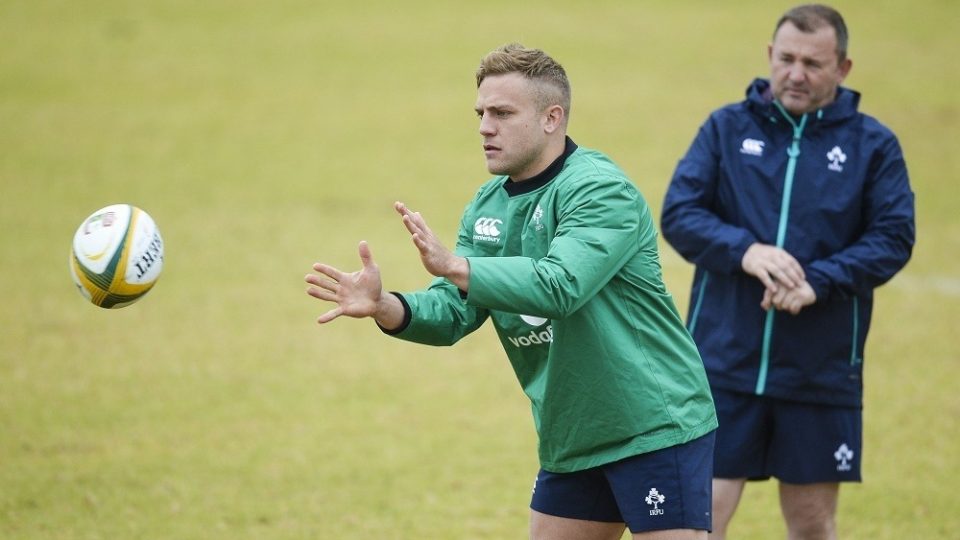 14 June 2016; Ian Madigan of Ireland during squad training at St David Marist School in Sandton, Johannesburg, South Africa. Photo by Brendan Moran / Sportsfile / Icon Sport