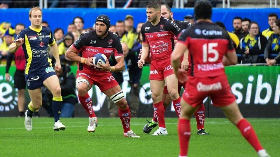 Juandre Kruger of Toulon during the European Champions Cup quarter final match between Clermont and Toulon at Stade Marcel Michelin on April 2, 2017 in Clermont-Ferrand, France. (Photo by Dave Winter/Icon Sport)