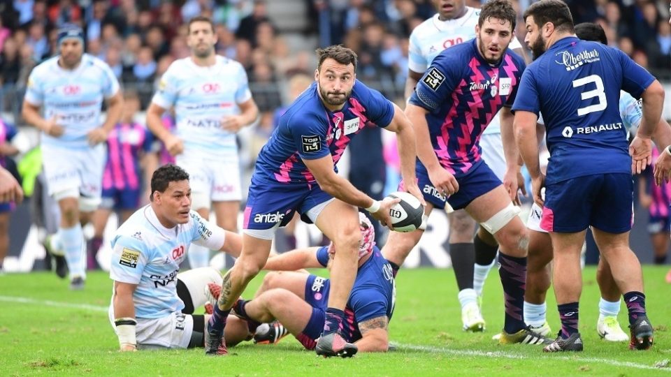 Jeremy Sinzelle of Stade Francais Paris in the scrum half position during the Top 14 match between Racing 92 and Stade Francais on October 8, 2016 in Paris, France. (Photo by Dave Winter/Icon Sport)