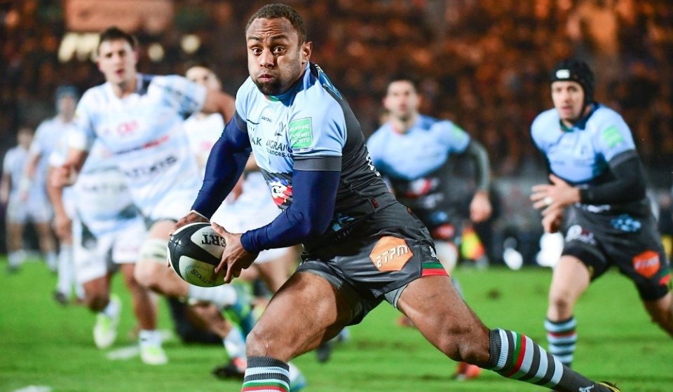 Gabriele Lovobalavu of Bayonne during the Top 14 match between Racing 92 and Aviron Bayonnais Bayonne on February 11, 2017 in Colombes, France. (Photo by Dave Winter/Icon Sport)