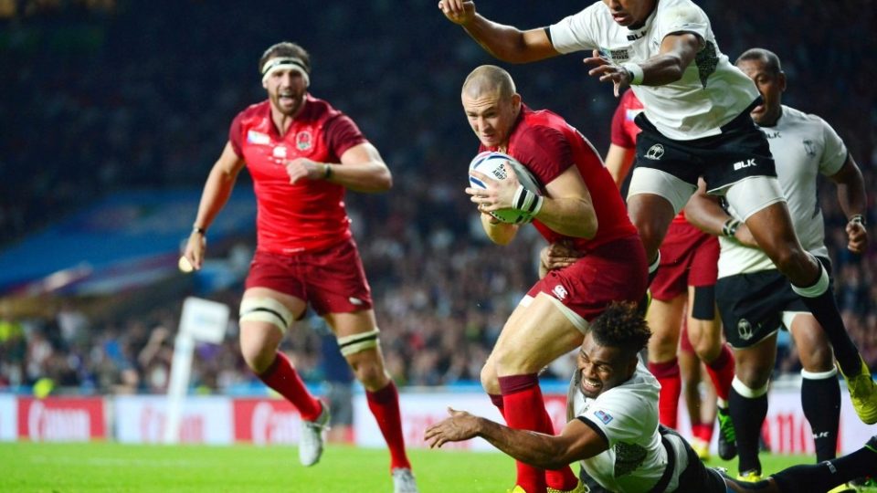 Essai Mike BROWN - 18.09.2015 -Angleterre / Fidji - Coupe du Monde de rugby 2015 -Londres